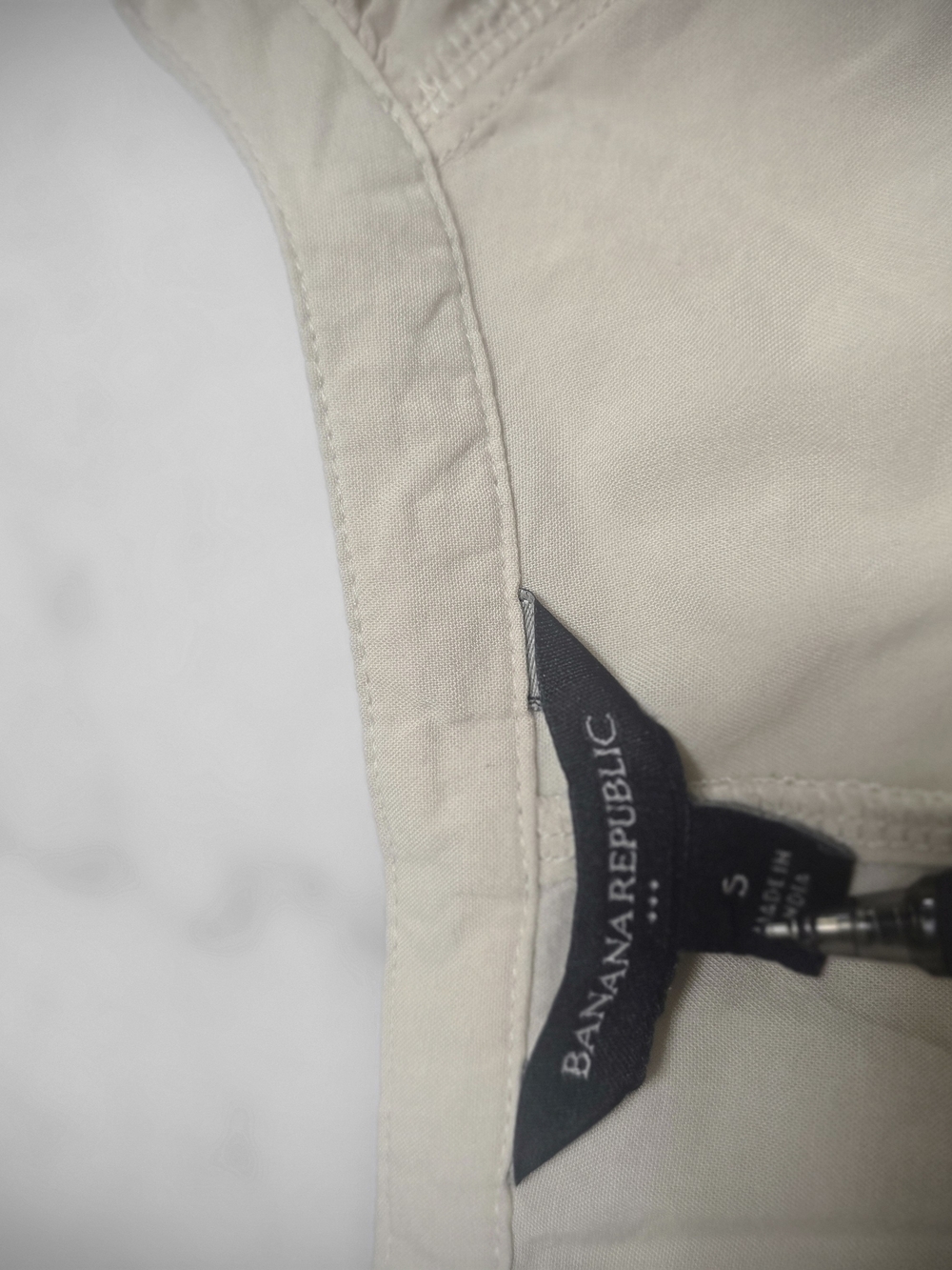 Banana Republic Cream Embroidered Long-Sleeve Shift Dress - Picture 5 of 6